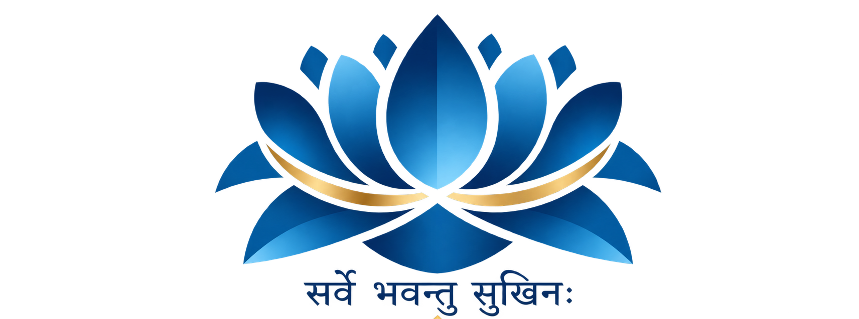 The lotus mark with the line सर्वे भवन्तु सुखिनः